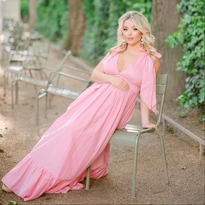 Alamour The Label Cellina Maxi Dress Pink // Maternity Dress